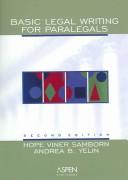 Cover of: Basic legal writing for paralegals