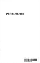 Cover of: Calcul des probabilites