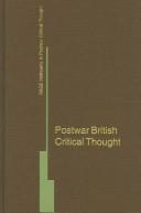 Cover of: Postwar British critical thought