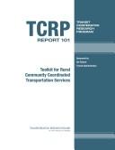 Cover of: Toolkit for rural community coordinated transportation services by Jon E. Burkhardt ... [et al.].