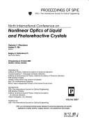 Cover of: Ninth International Conference on Nonlinear Optics of Liquid and Photorefractive Crystals by International Conference on Nonlinear Optics of Liquid and Photorefractive Crystals (9th 2002 Alushta, Ukraine)