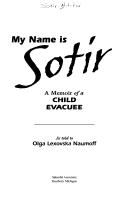 Cover of: My name is Sotir by Sotir Nitchov