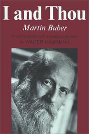 Cover of: I and thou | Martin Buber