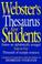 Cover of: Webster's thesaurus for students.