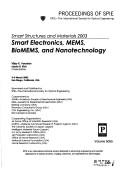 Cover of: Smart structures and materials 2003.: 3-5 March, 2003, San Diego, California, USA