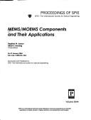 Cover of: MEMS/MOEMS components and their applications: 26-27 January, 2004, San Jose, California, USA