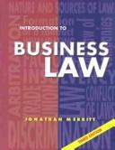 Cover of: Introduction to business law