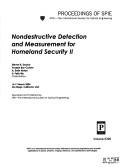 Cover of: Nondestructive detection and measurement for homeland security II: 17-17 March, 2004, San Diego, California, USA