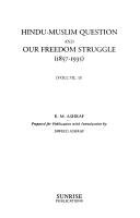 Cover of: Hindu-Muslim question and our freedom struggle, 1857-1935