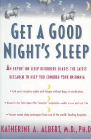 Cover of: Get a good night's sleep