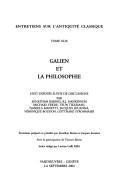 Cover of: Galien et la philosophie: huit exposés suivis de discussions
