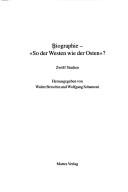 Cover of: Biographie - "So der Westen wie der Osten"?