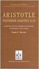 Cover of: Aristotle, Posterior Analytics II.19 by Paolo C. Biondi