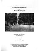 Cover of: Généalogie ascendante de Henry Menançon