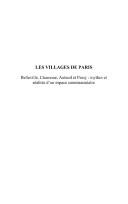 Cover of: Les villages de Paris: Belleville, Charonne, Auteuil et Passy : mythes et réalités d'un espace communautaire