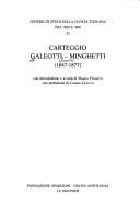 Cover of: Carteggio Galeotti-Minghetti (1847-1877) by Leopoldo Galeotti