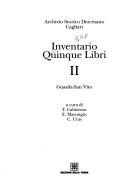 Cover of: sant'andrea frius Inventario Quinque Libri by a cura di T. Cabizzosu, E. Marongiu, C. Uras.