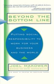 Cover of: Beyond The Bottom Line by Joel Makower, Joel Makower