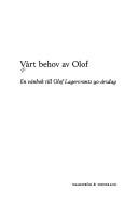 Vårt behov av Olof by Åke Lundqvist
