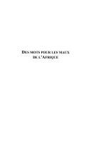 Cover of: Des mots pour les maux de l'Afrique by Mathurin C. Houngnikpo