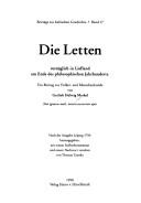 Cover of: Letten vorzuglich in Liefland am Ende des philosophischen Jahrhunderts