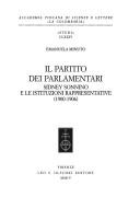 Cover of: Il partito dei parlamentari: Sidney Sonnino e le istituzioni rappresentative, 1900-1906