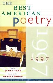 Cover of: The Best American Poetry 1997 by James Tate