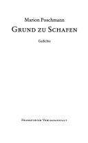 Cover of: Grund zu Schafen by Marion Poschmann
