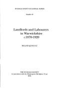 Cover of: Landlords and labourers in Warwickshire c.1870-1920