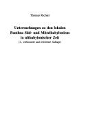 Cover of: Untersuchungen zu den lokalen Panthea Süd- und Mittelbabyloniens in altbabylonischer Zeit by Thomas Richter