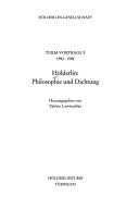 Cover of: Hölderlin: Philosophie und Dichtung