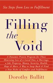 Cover of: Filling the void by Dorothy Bullitt