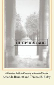 Cover of: In memoriam: a practical guide to planning a memorial service