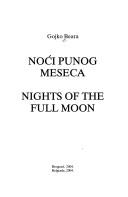 Cover of: Noći punog meseca =: Nights of the full moon