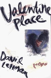 Cover of: VALENTINE PLACE by David Lehman