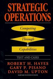 Cover of: Strategic operations: competing through capabilities