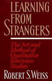 Cover of: Learning From Strangers by Robert S. Weiss