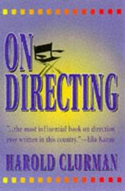 Cover of: On directing by Harold Clurman