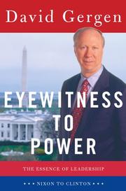Cover of: Eyewitness to Power by David Gergen