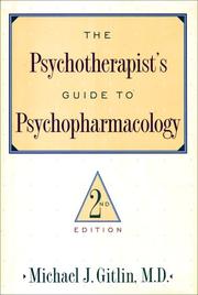 Cover of: The psychotherapist's guide to psychopharmacology