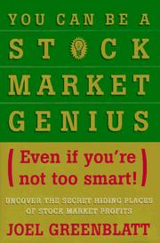 Cover of: You can be a stock market genius by Joel Greenblatt