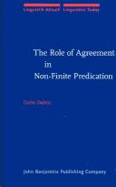 Cover of: The role of agreement in non-finite predication