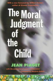 Cover of: The Moral Judgment of the Child