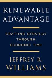 Cover of: Renewable advantage | Jeffrey R. Williams