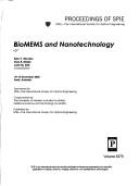 Cover of: BioMEMS and nanotechnology: 10-12 December 2003, Perth, Australia