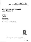 Cover of: Photonic crystal materials and devices II | 