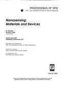 Cover of: Nanosensing: materials and devices : 25-28 October, 2004, Philadelphia, Pennsylvania, USA