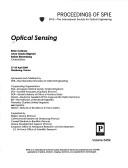 Cover of: Optical sensing: 27-29 April, 2004, Strasbourg, France