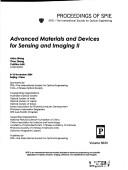 Cover of: Advanced materials and devices for sensing and imaging II: 8-10 November 2004, Beijing, China