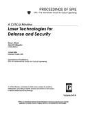 Cover of: Laser technologies for defense and security | 